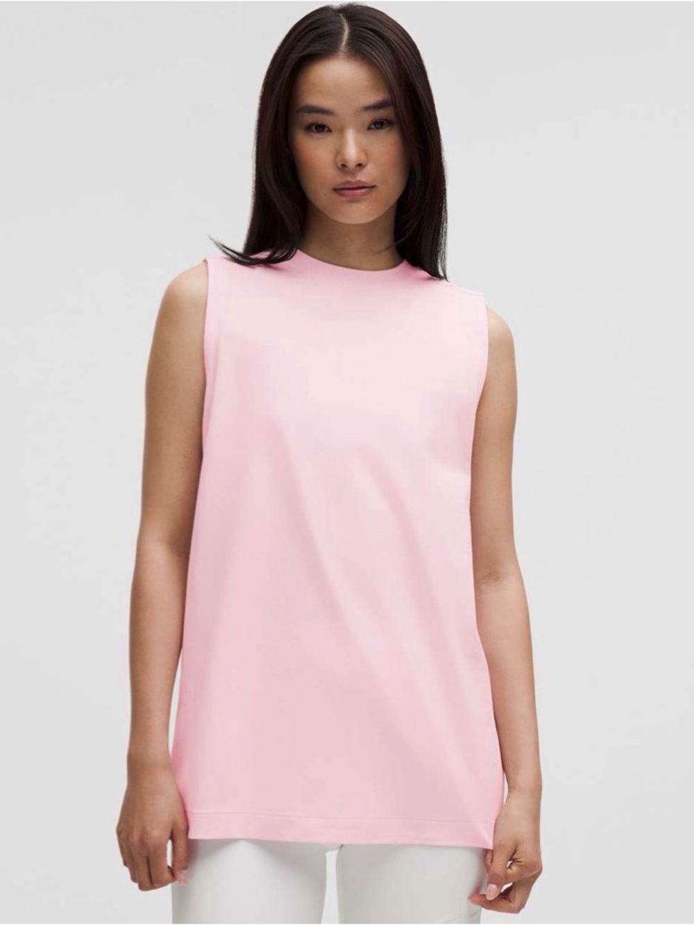 Lululemon All Yours Organic Cotton Tank Top Pink Organza Size XL Workout Active